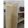 Image 2 : 2 Wooden Shutter Style Room Divider - 2 Colors - Each 36" x 78"