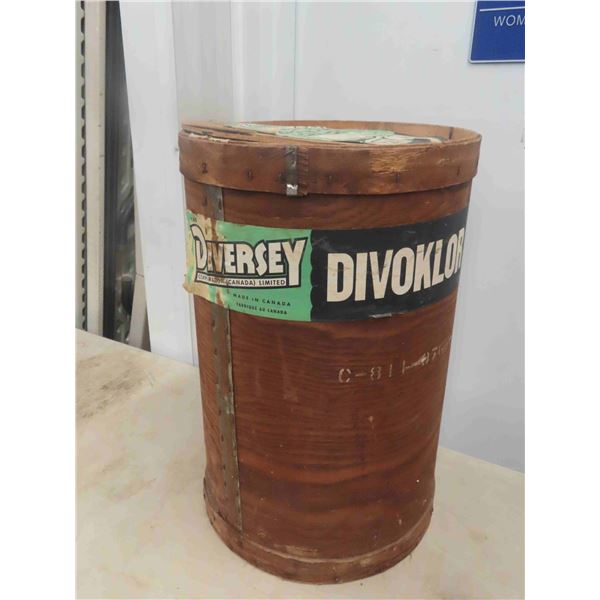 Dishwasher Soap - Wooden Crate with Paper Label - Diversey 10" x 24"
