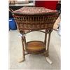 Image 1 : Wicker Stand - maybe Sewing stand? 12" x 15" x 27"