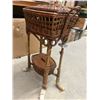 Image 2 : Wicker Stand - maybe Sewing stand? 12" x 15" x 27"
