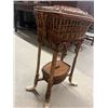 Image 3 : Wicker Stand - maybe Sewing stand? 12" x 15" x 27"