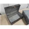 Image 5 : 3 Galvanized Tin Boxes;  Implement Tool Box, Galv. Box 7" x 14" x 22" , Galv. Box 