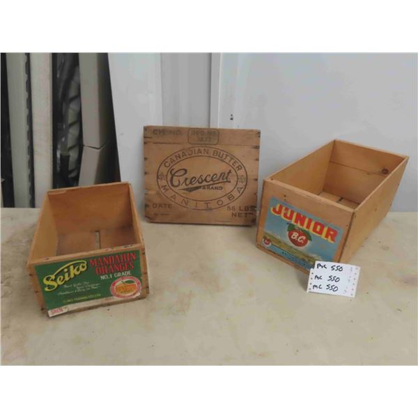 2 Fruit Crates & Butter Box Panel