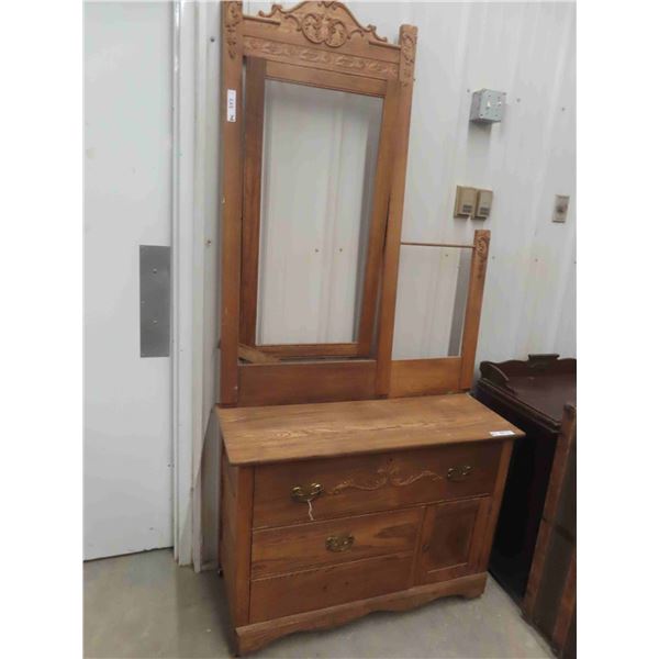 Dresser Combo Wash Stand 16.5" x 28" x 40" with Mirror Frame add 40" x 52" - 
