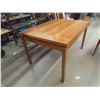 Image 5 : Teak Table 30" x 31"x 51" with (2)  16" Pull Out Leaves & 6 Chairs - 2 of are Captains