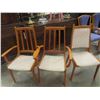 Image 6 : Teak Table 30" x 31"x 51" with (2)  16" Pull Out Leaves & 6 Chairs - 2 of are Captains