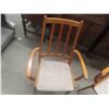 Image 9 : Teak Table 30" x 31"x 51" with (2)  16" Pull Out Leaves & 6 Chairs - 2 of are Captains