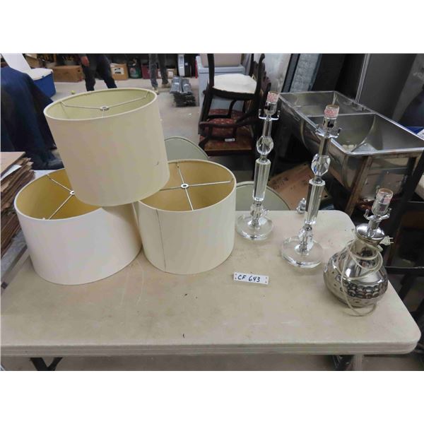 3 Lamps- missing bracket that holds shade