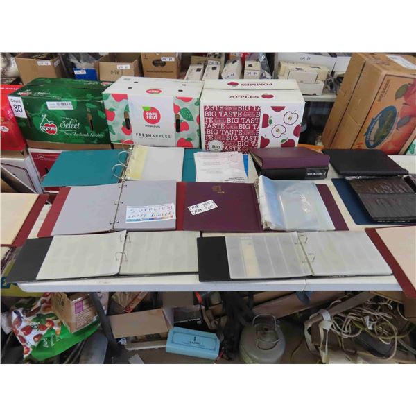 15 Binders with Plastic & Paper Inserts