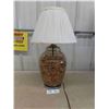 Image 1 : Glass Base Table Lamp Full of Match Sticks - works 25" Tall