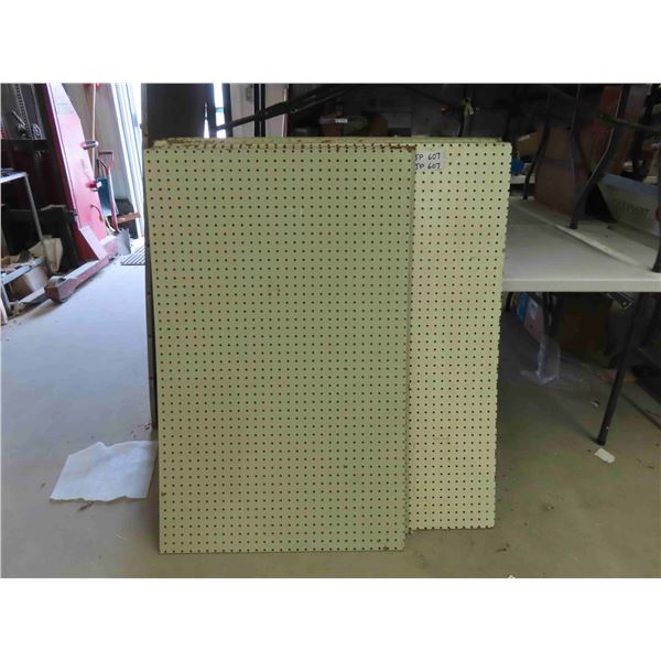 13 Sheets Peg Board ; 38" x 47" , 30"x 38" and Various other Sizes