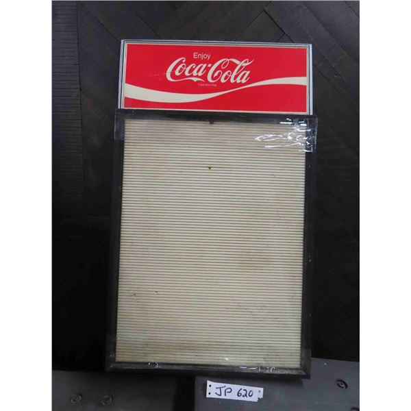 Coca-Cola Plastic Menu Board