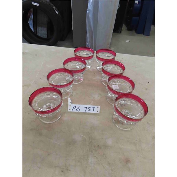 8 King's Crown Thumbprint Indiana Glass