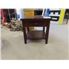 Image 1 : End Table with Drawer 20" x 20.25" x 20.25"
