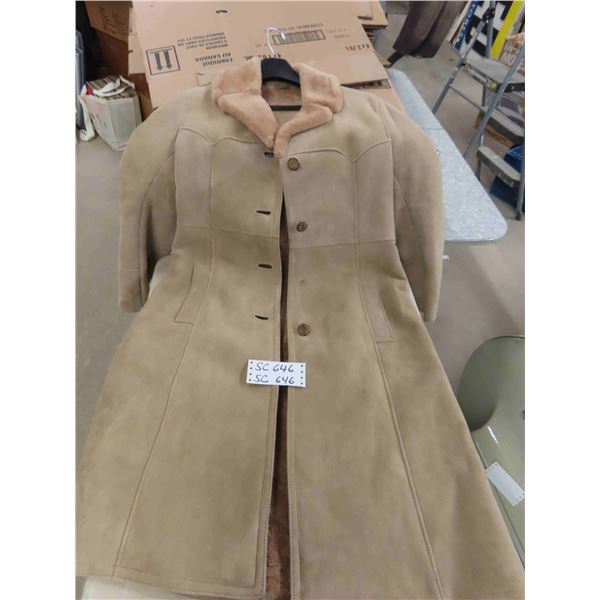 Women's Sheepskin Long Coat - assumes sz Small or Medium