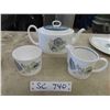 Image 2 : 23 Pcs Bone China - Glen Mist Including ; Cups, Saucers, Bread + Butter Plate,