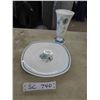 Image 3 : 23 Pcs Bone China - Glen Mist Including ; Cups, Saucers, Bread + Butter Plate,