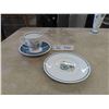 Image 6 : 23 Pcs Bone China - Glen Mist Including ; Cups, Saucers, Bread + Butter Plate,