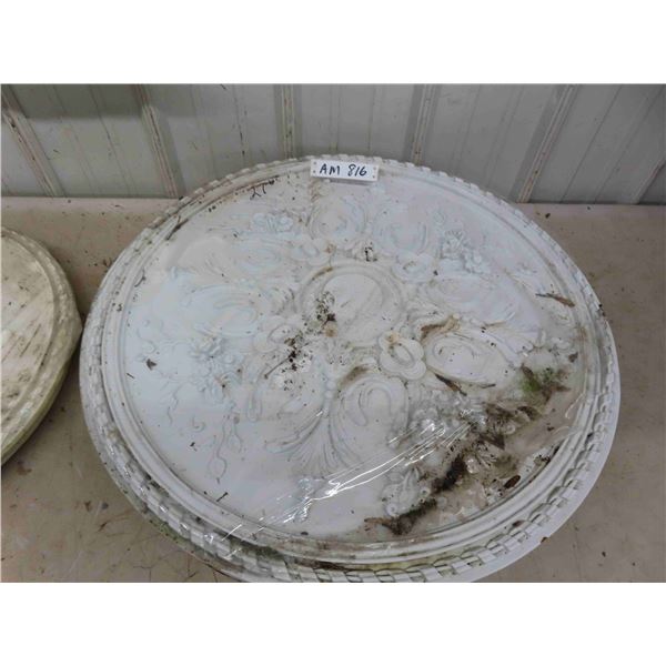 6 Ceiling Medallions ; 22" + 27" Wide