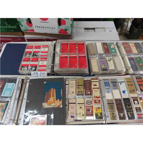 7 Binders Full of Match Book Covers