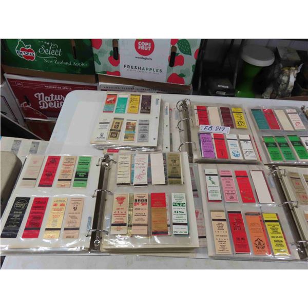 6 binders of Match Book Covers