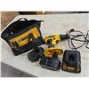 Image 5 : DeWalt Power Angle Grinder 7Amp & DeWalt 1/2" Drill 18V 2 Battery, Charger, Case