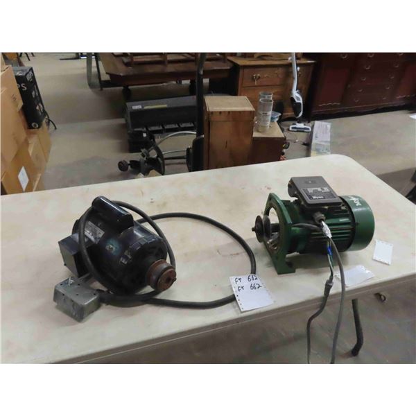 (2) 1 HP Electric Motors ; Myers & Century