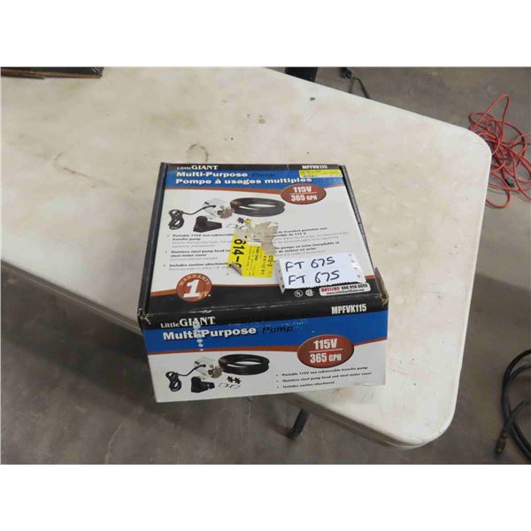 Little Giant 115 V 365 GPH Multi-Purpose Pump - New or Like New