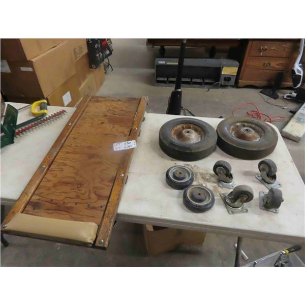 2 Solid Tires 12 x 300 , Casters, Mechanics Creeper