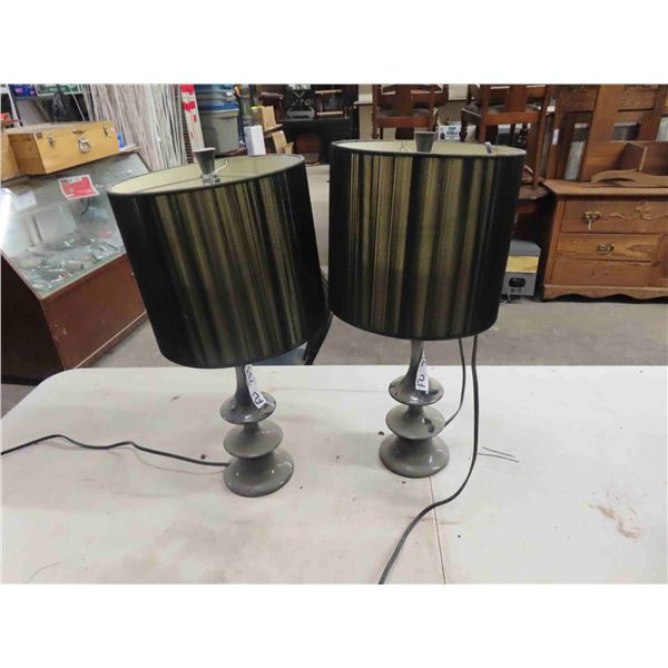 Set of Table Lamps with Cool Shades