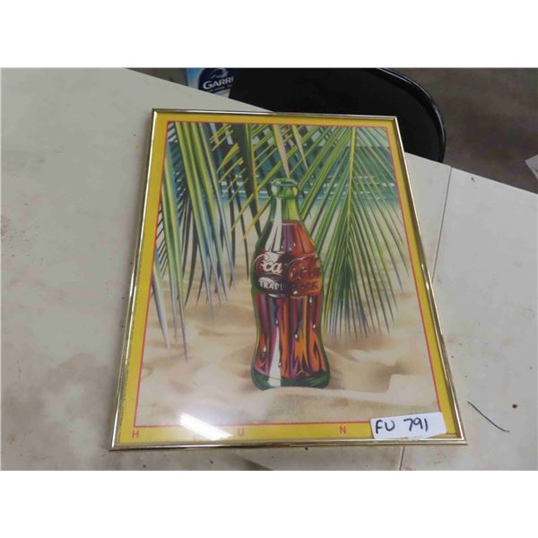 Framed Coca-Cola Picture 16" x 20"
