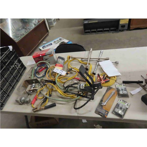 Receiver Hitch, Booster Cable, Air Pump 12V, Tire Irons