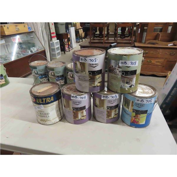 Eggshell White Paint/ Primer 6 Gal- always kept inside
