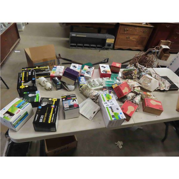 Quantity of Light Bulbs, Various Watts , New Dimmer Switch