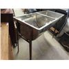 Image 2 : Stainless Steel Double Sink 20" x 34" x 47"