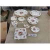 Image 1 : Hammersley China, 22 pcs ; 7 Dinner Plates, 3 Lunch Plates, Nut Dish, Jar with Lid, 