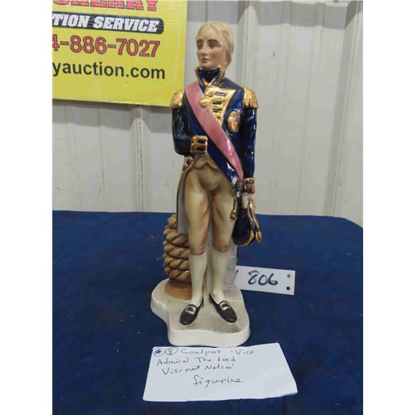 Coalport ' Vice Admiral The Lord Viscount Nelson' Figurine 2 Trinket Dishes