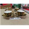Image 2 : 6 Tea Cups + Saucers - Royal Stuart ' Jewelled' 