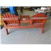Image 4 : Wooden 2 Seater Bench with Table 67'' x 27'' 