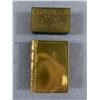 Image 1 : Antique Brass Book Box w/Hinge Cover - 3.75" & 'Don't Argue' Match Box