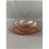 Image 1 : Vintage 80's Arcoroc Swirl Pattern Serving Bowl & Platter - Made In France
