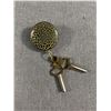 Image 1 : Antique 1910 Ketcham & McDougall Retractable Chain Brooch/ Keys For Pocket Watch USA