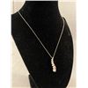 Image 1 : 925 Sterling Silver 1" Journey Pendant w / 18" Sterling Chain 3.4 Grams - Marked & Tested