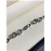 Image 2 : Vintage Quality 925 Sterling Silver Infinity Tennis Bracelet 7.gr. Adjustable Length 7.5"-8.5" - Mar