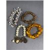 Image 1 : 4 Vintage Beads Stretch Bracelets, One Marked Summoning