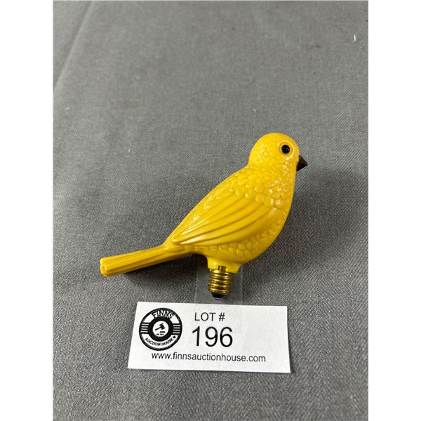 Antique Xmas Light Bulb - Yellow Bird