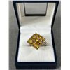 Image 2 : Marked 925 3.1ct  Citrine Ring & Goslings Created Toronto Court 83, Class Of '90 Pin Back