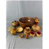 Image 1 : Lot Of Various Wood Bowls - Some Handpainted & Carved