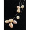Image 2 : Lovely 3 Strand Genuine Pearls Choker Necklace, 14" L