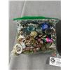 Image 2 : 2 Bags Of Costume Jewelry & Parts